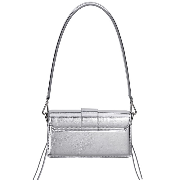 Brandon Blackwood Medium Nia Bag- Metallic Silver Leather - Picture 9 of 9